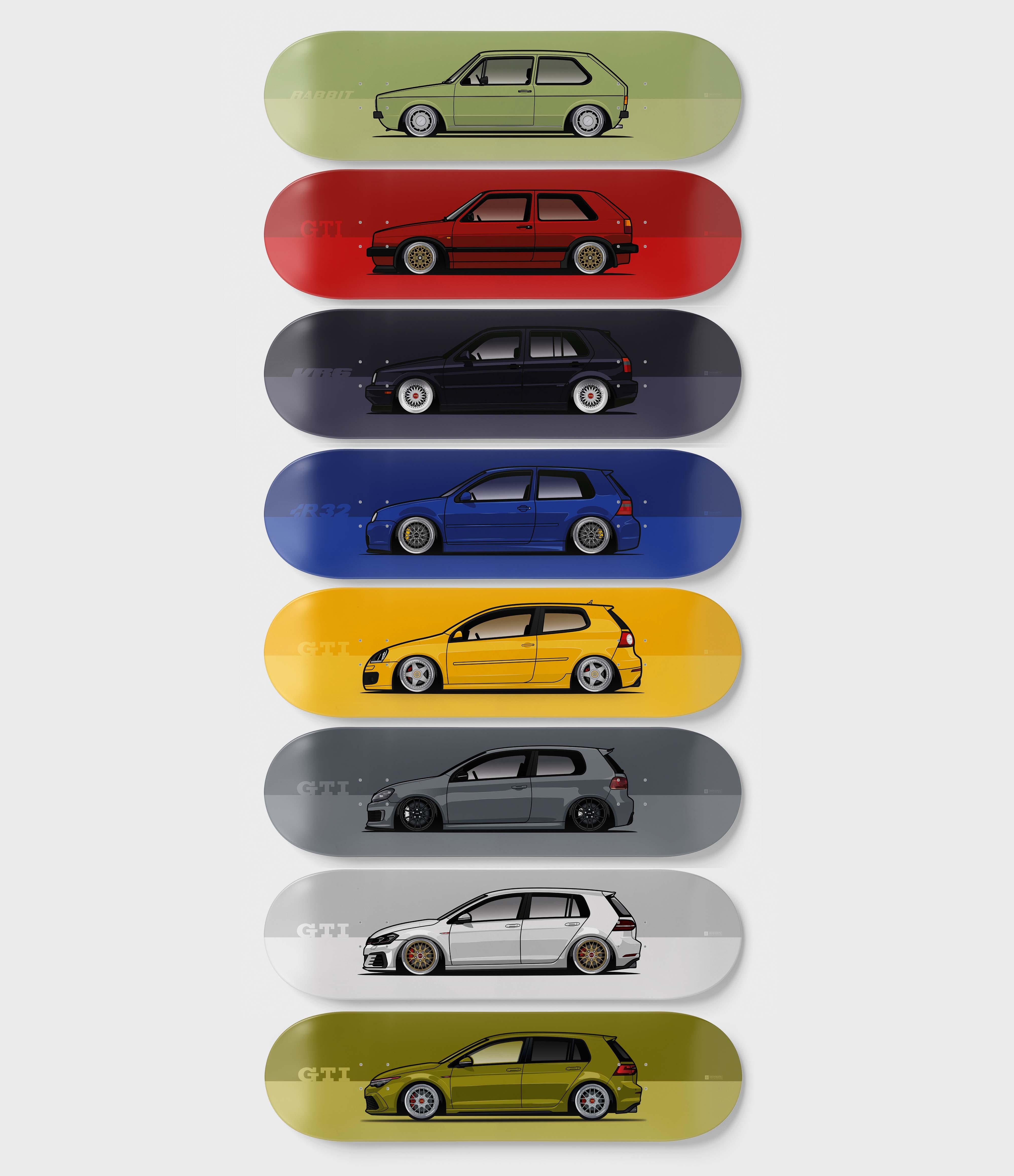 VW Golf Wall Art: Every Generation from MK1 to MK8
