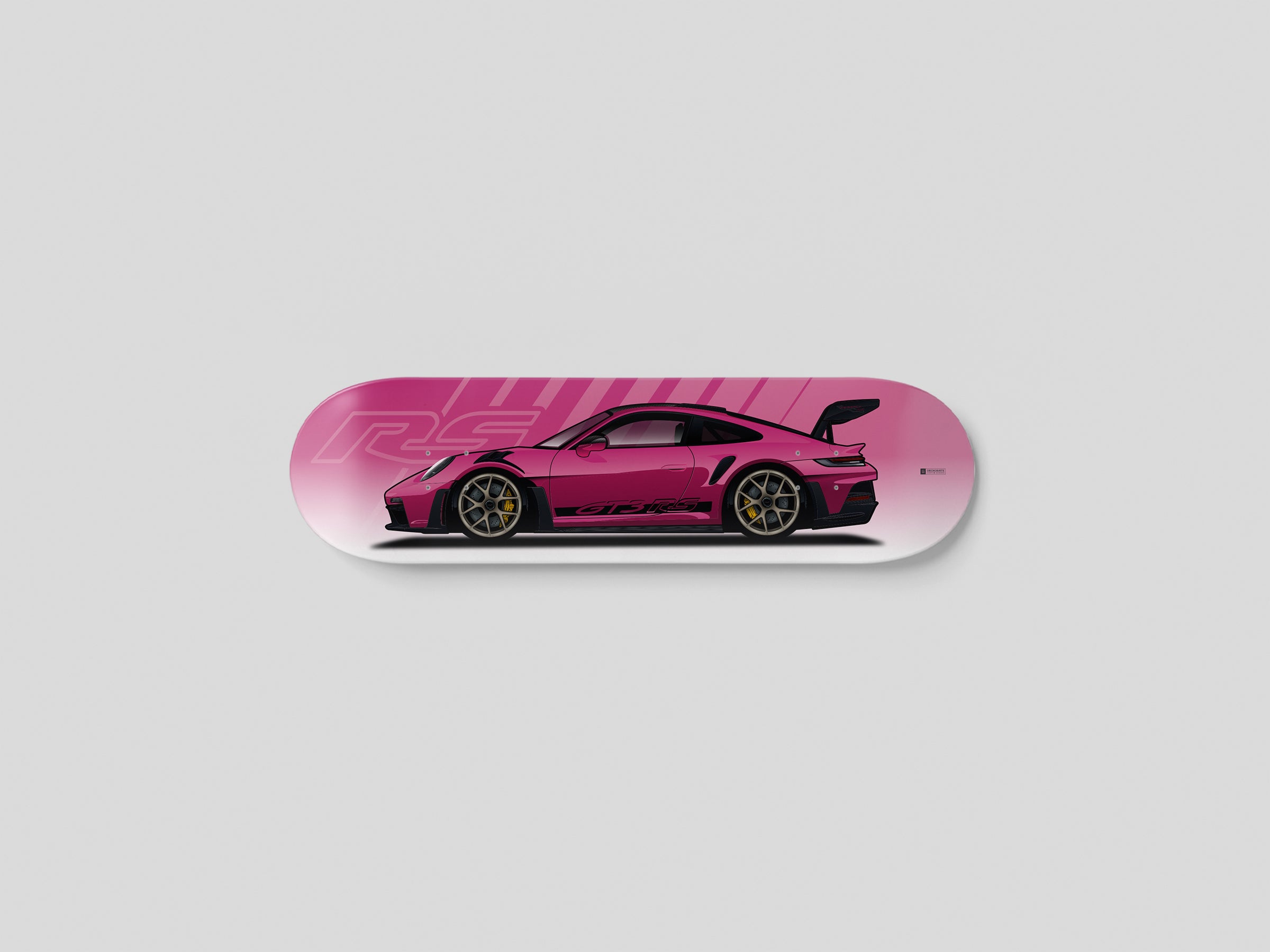 Porsche 992 GT3 RS Ruby skateboard deck wall art