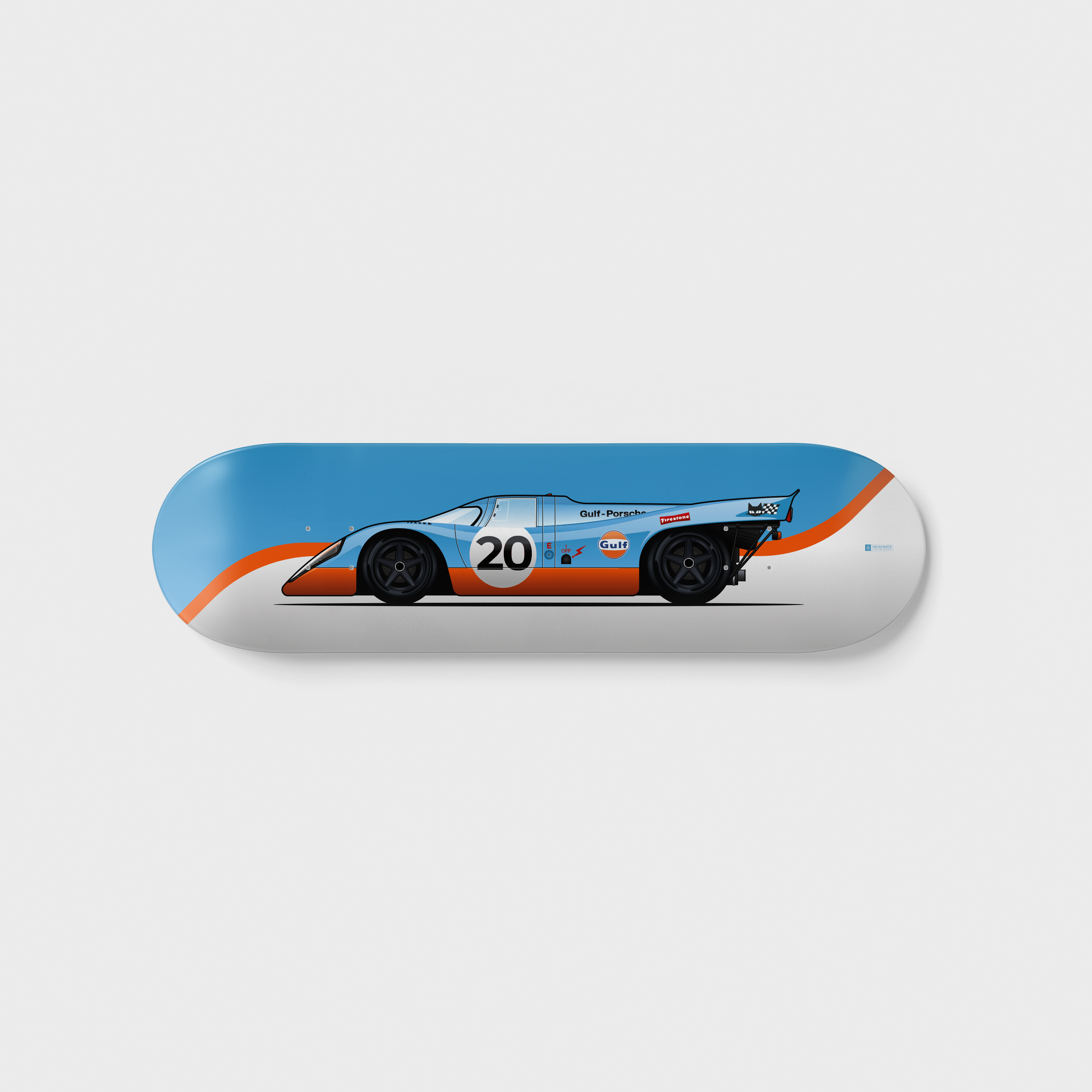 Porsche 917 Gulf skateboard deck wall art