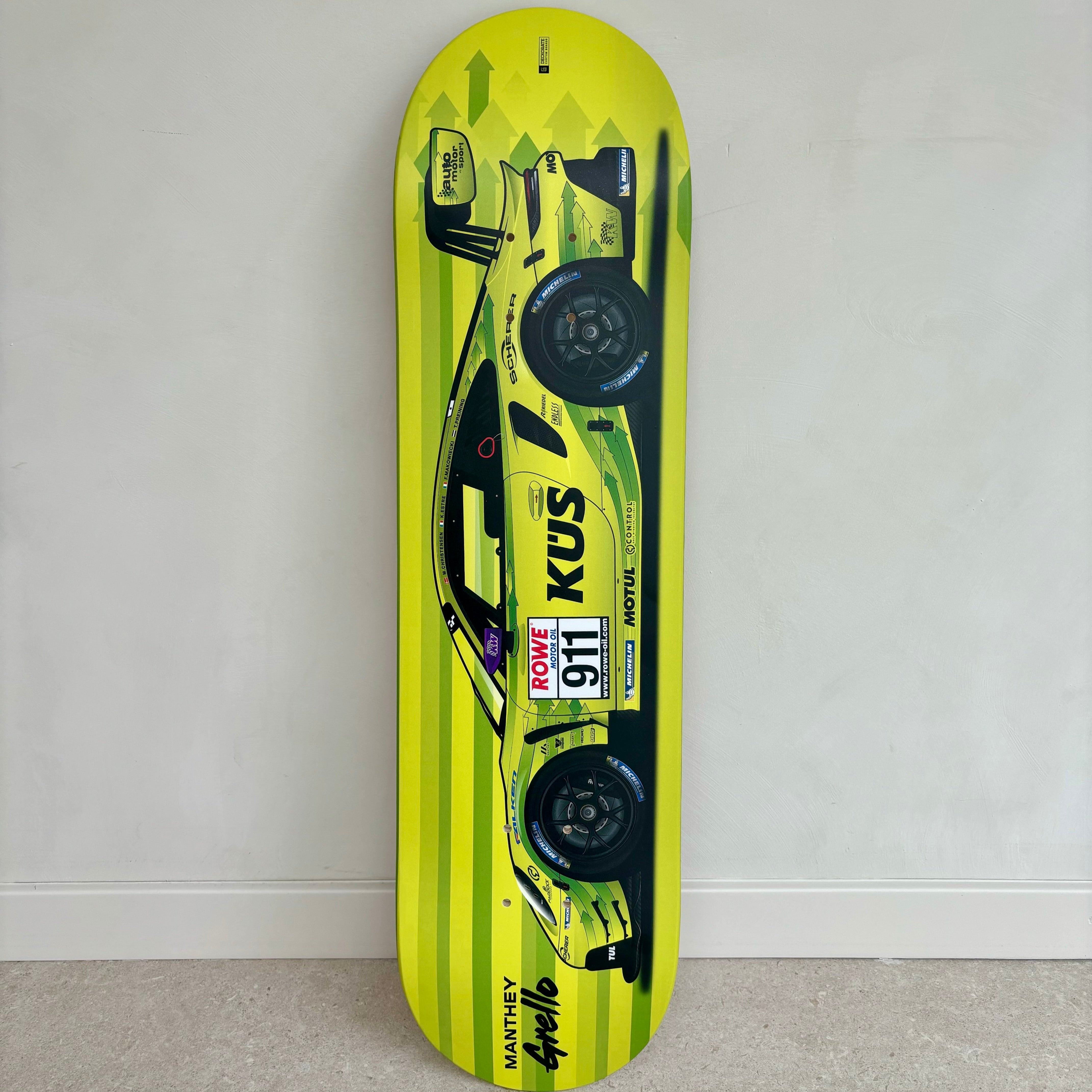 PORSCHE 911 GT3 R (2023) 'Grello' Skateboard deck