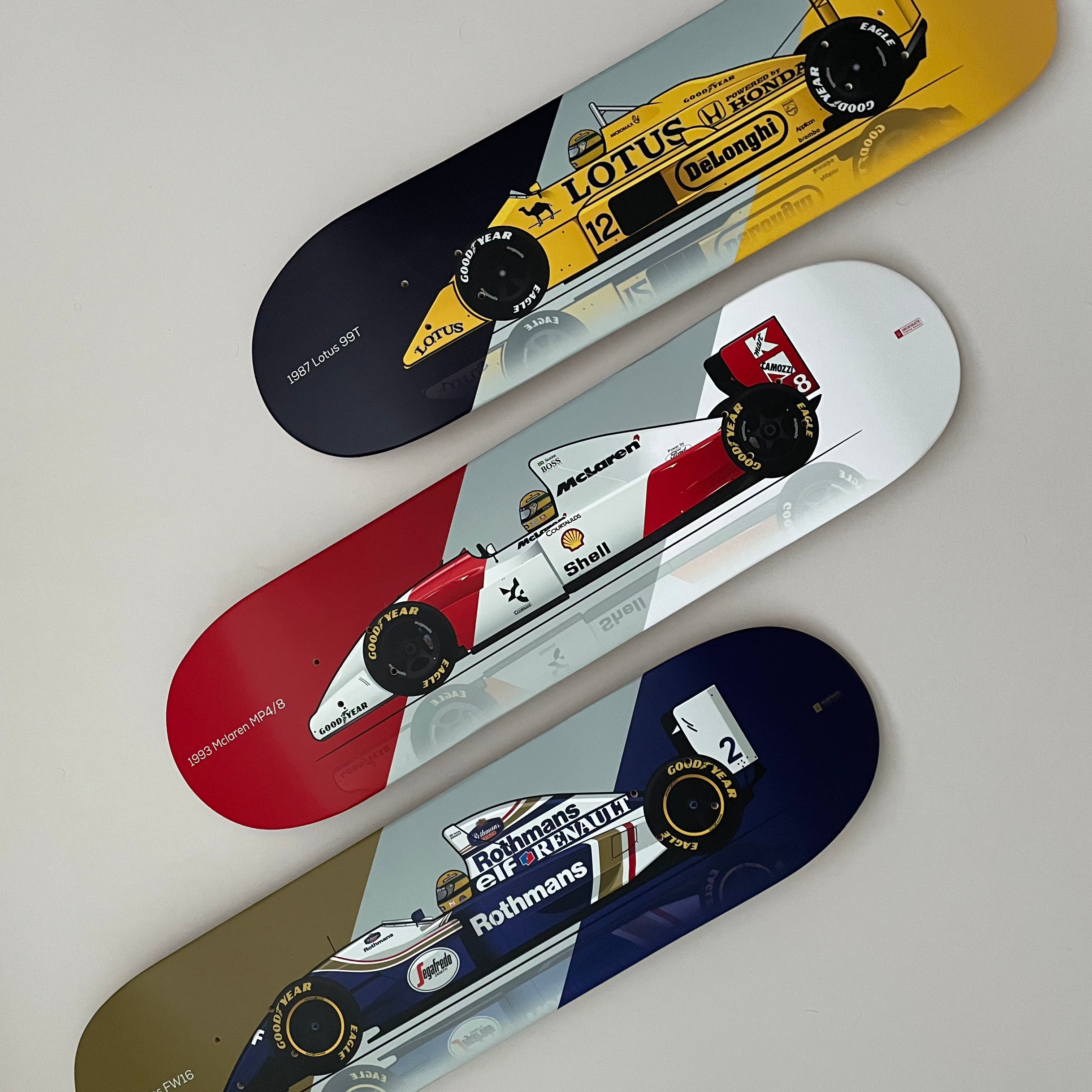 Ayrton Senna Skateboard wall art deco