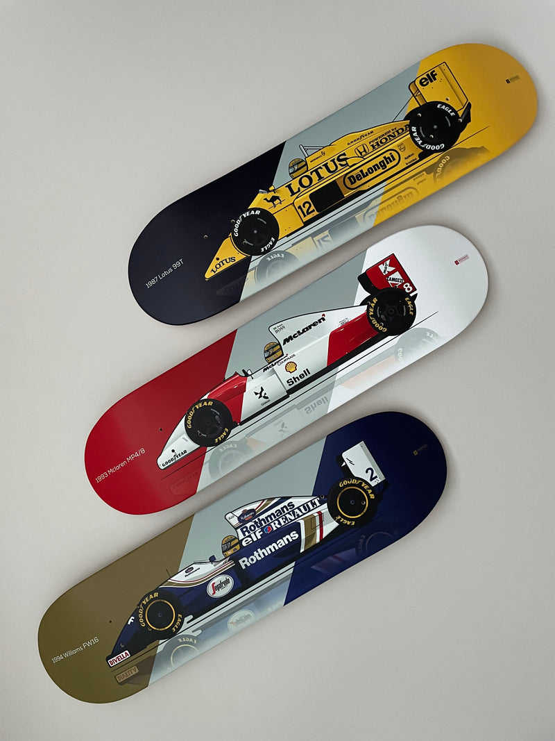 Ayrton Senna Skateboard wall art deco
