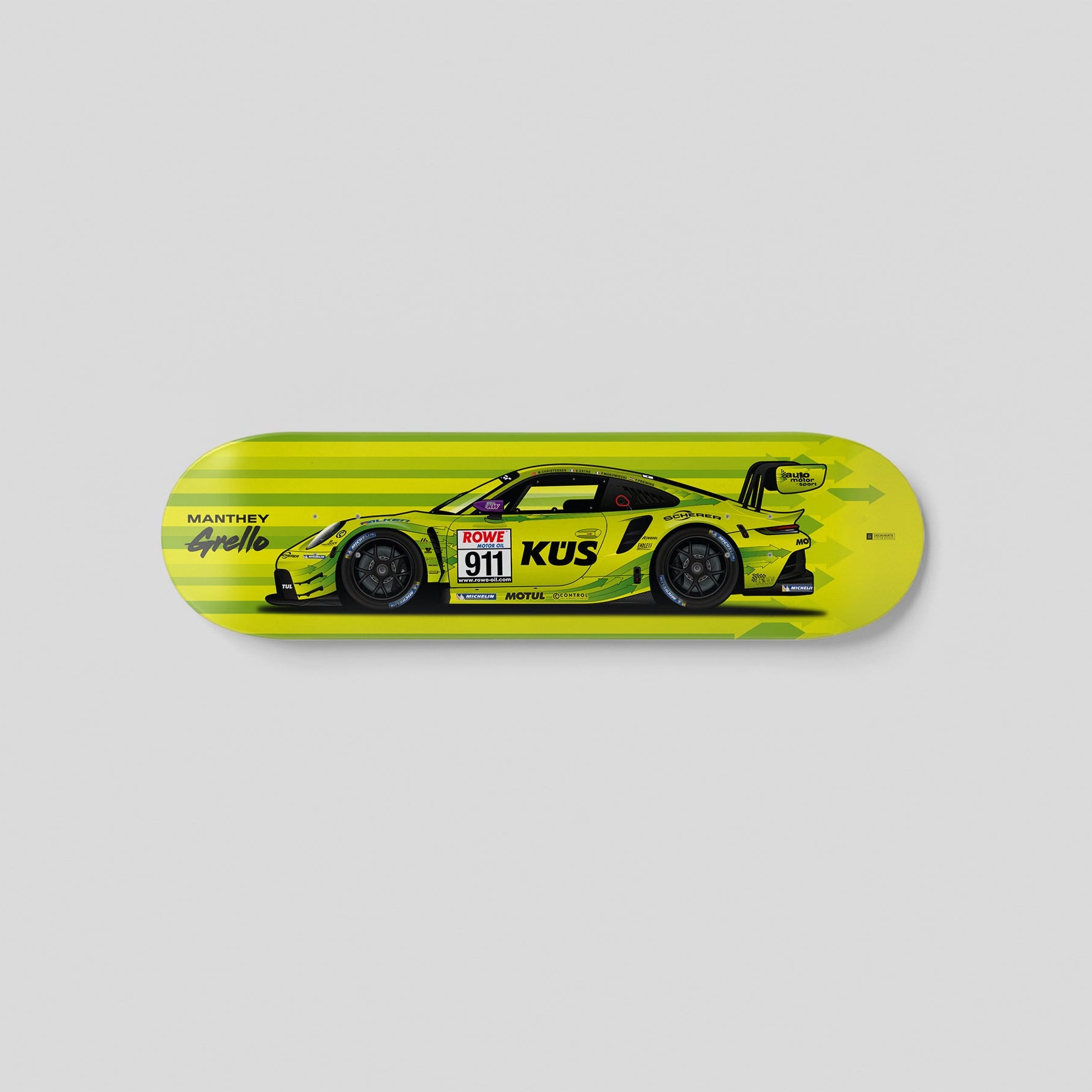 PORSCHE 911 GT3 R (2023) 'Grello' Skateboard deck