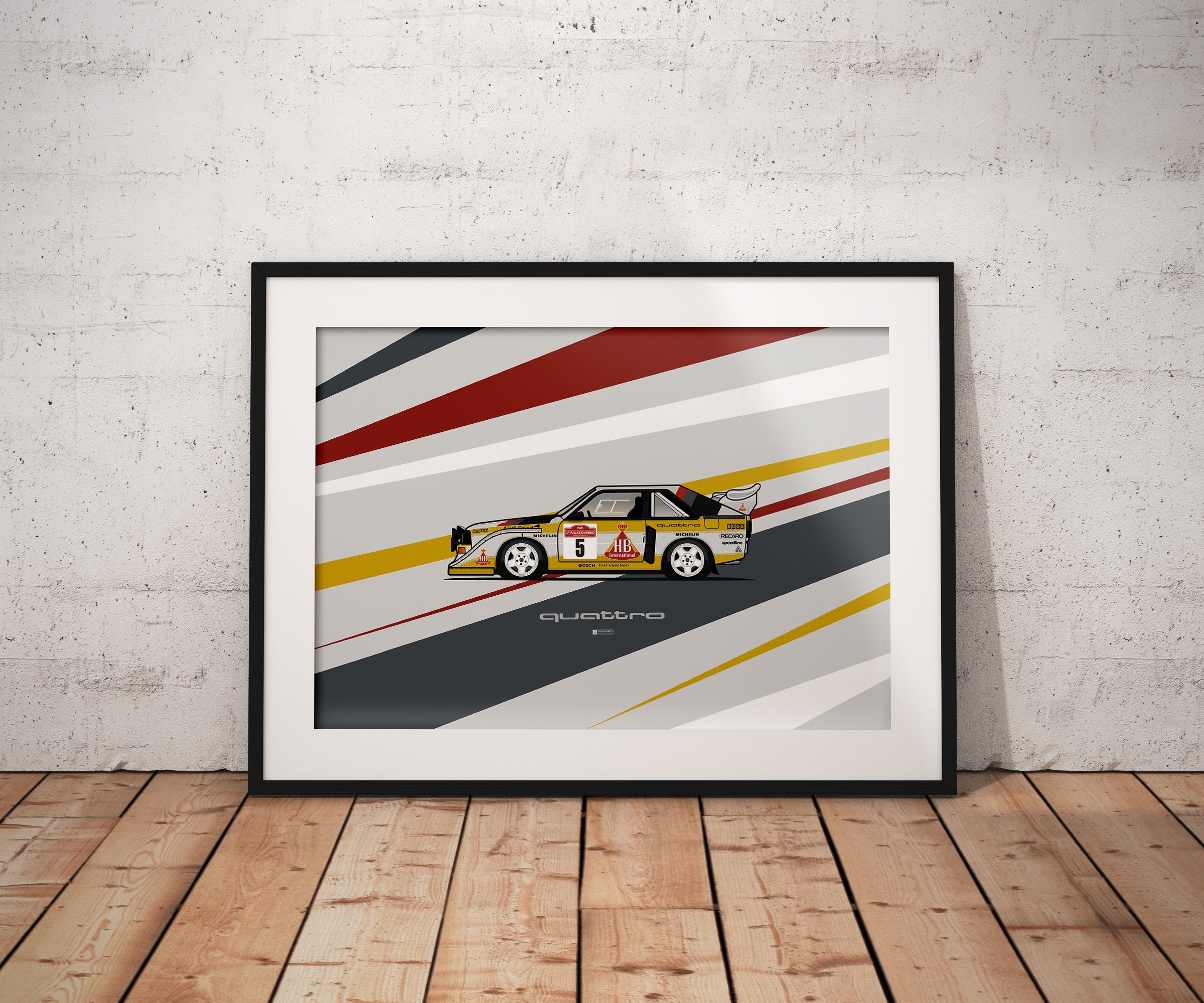 AUDI QUATTRO RALLY CAR PRINT