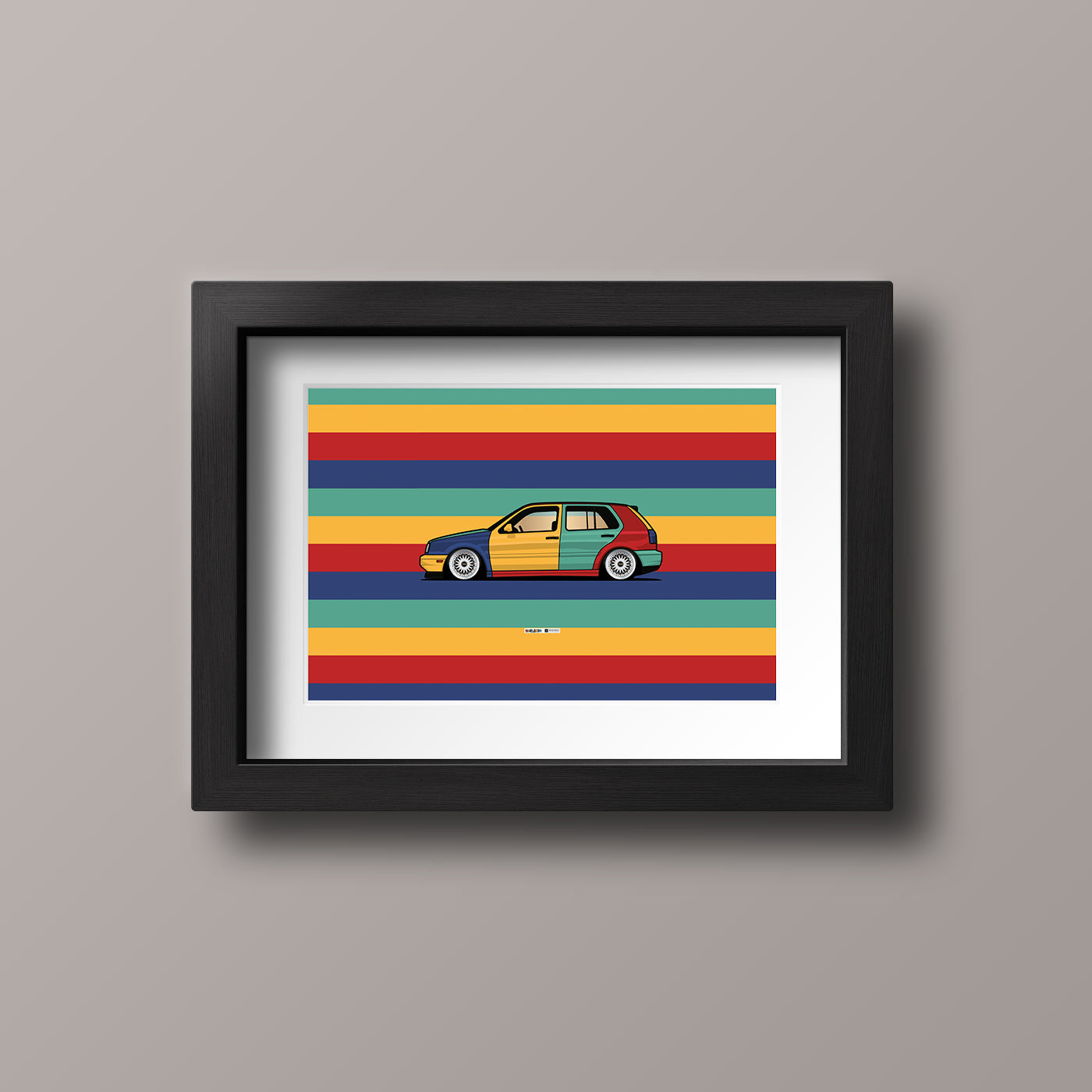 VOLKSWAGEN GOLF MK3 HARLEKIN PRINT