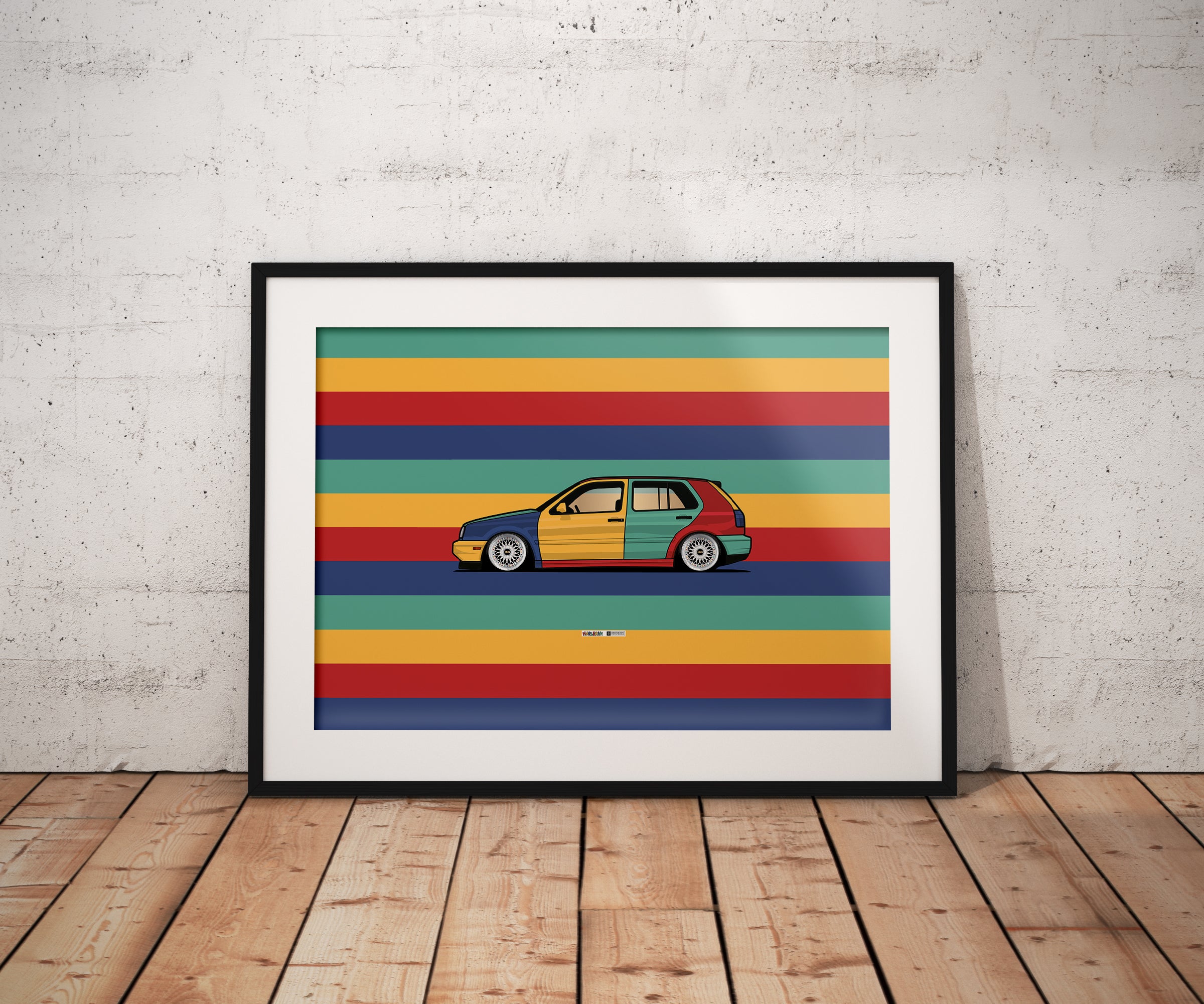 VOLKSWAGEN GOLF MK3 HARLEKIN PRINT