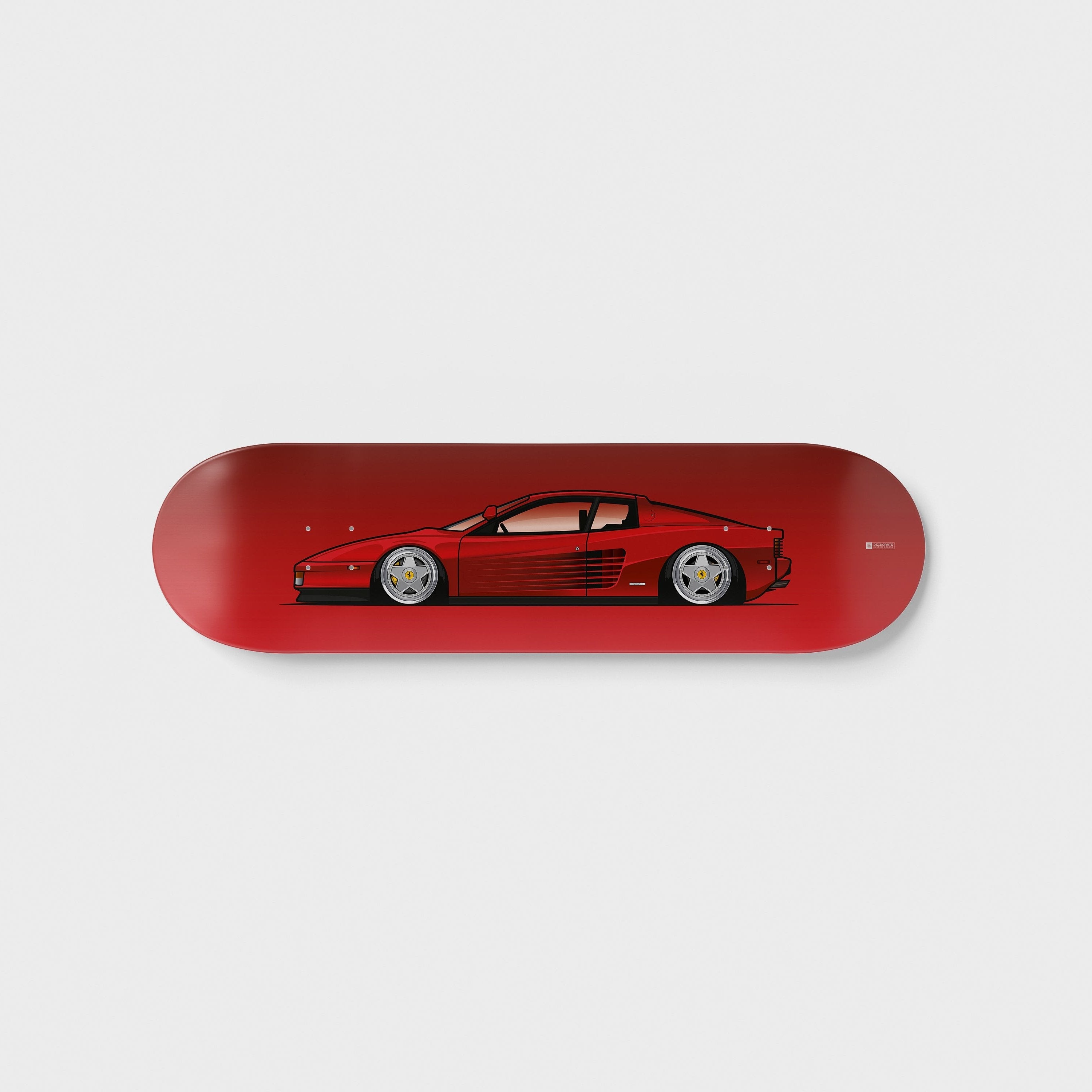 Ferrari Testarossa skateboard deck wall art