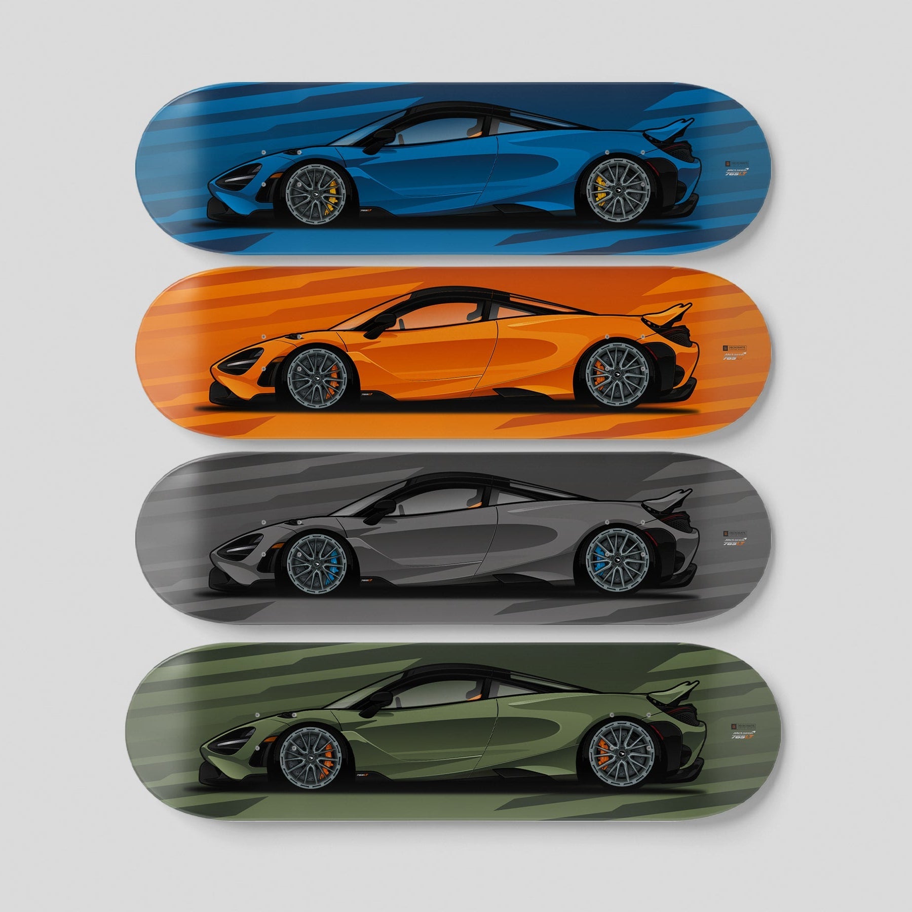 Mclaren 765LT Skateboard deck wall art
