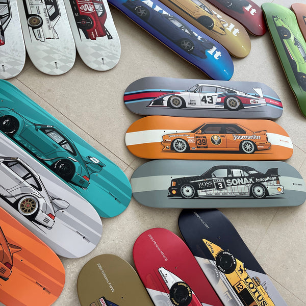 The Perfect Gift for Car Enthusiasts: Deckorate's decorative skateboards for Petrolheads