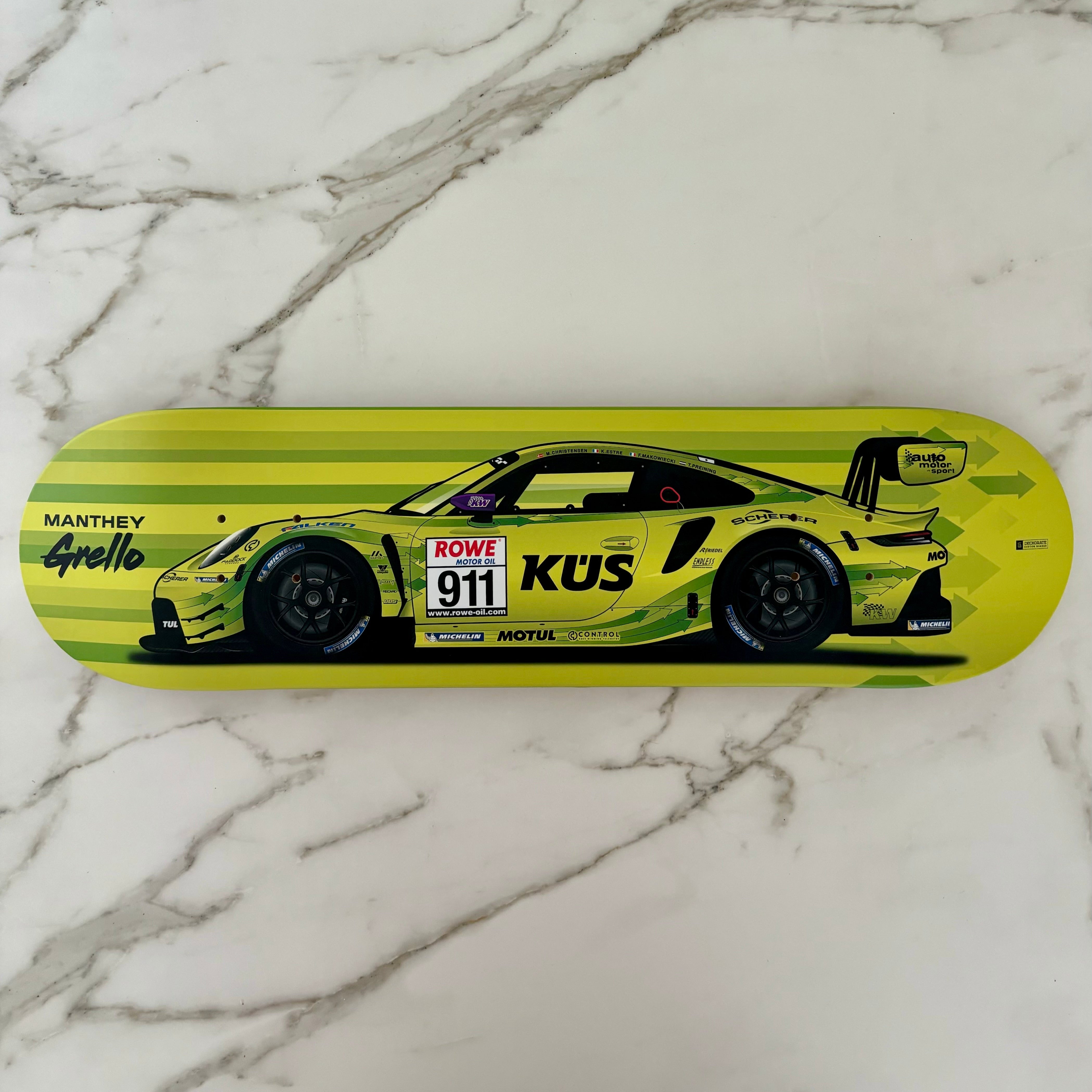 PORSCHE 911 GT3 R (2023) 'Grello' Skateboard deck