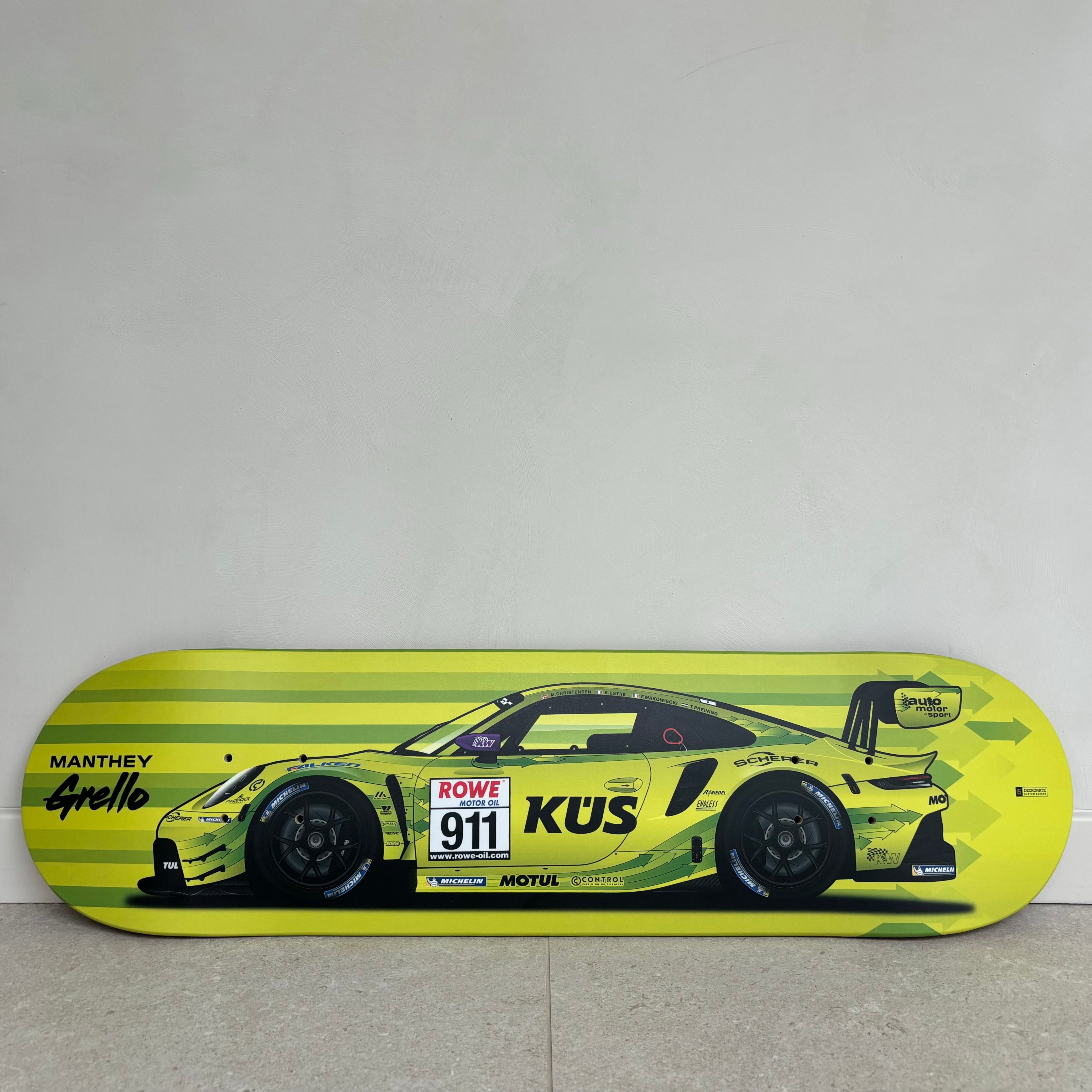 PORSCHE 911 GT3 R (2023) 'Grello' Skateboard deck