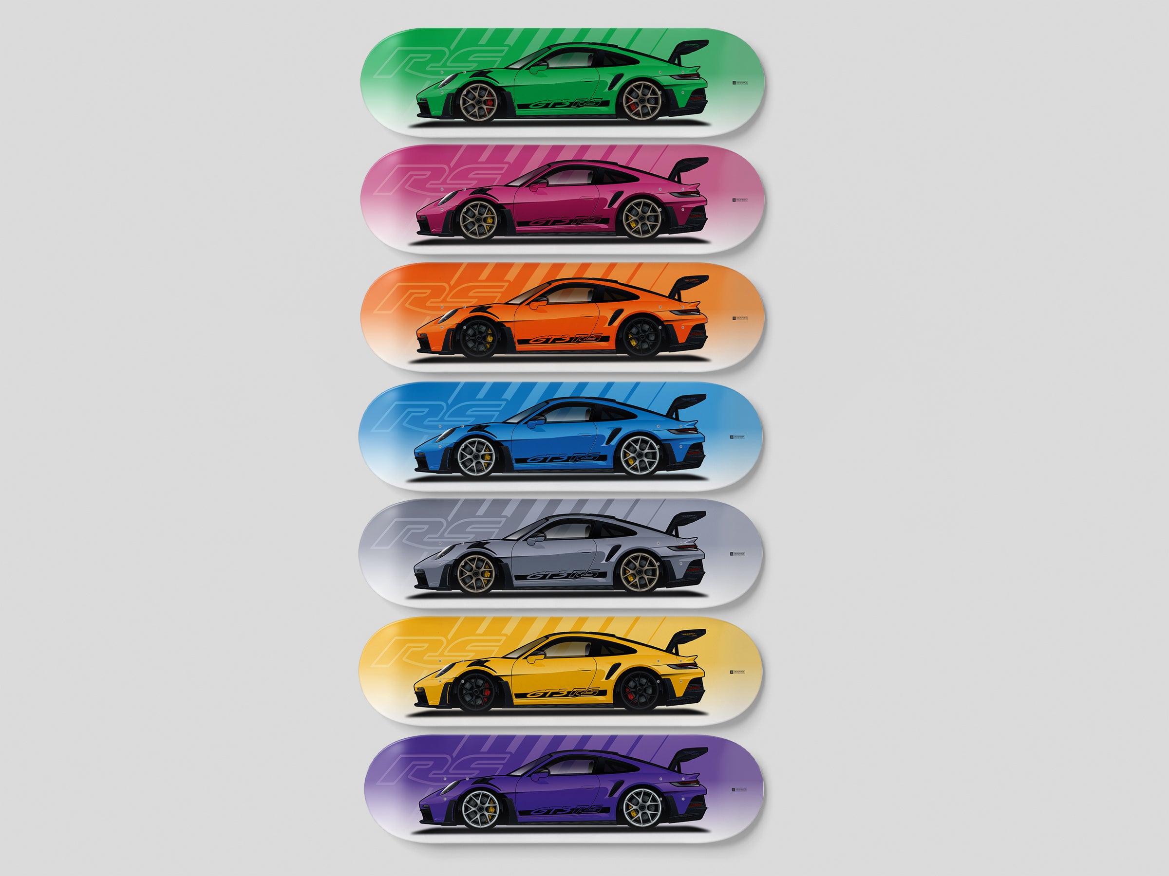 Porsche 992 GT3 RS Weissach 7-Pack Wall Art | Deckorate