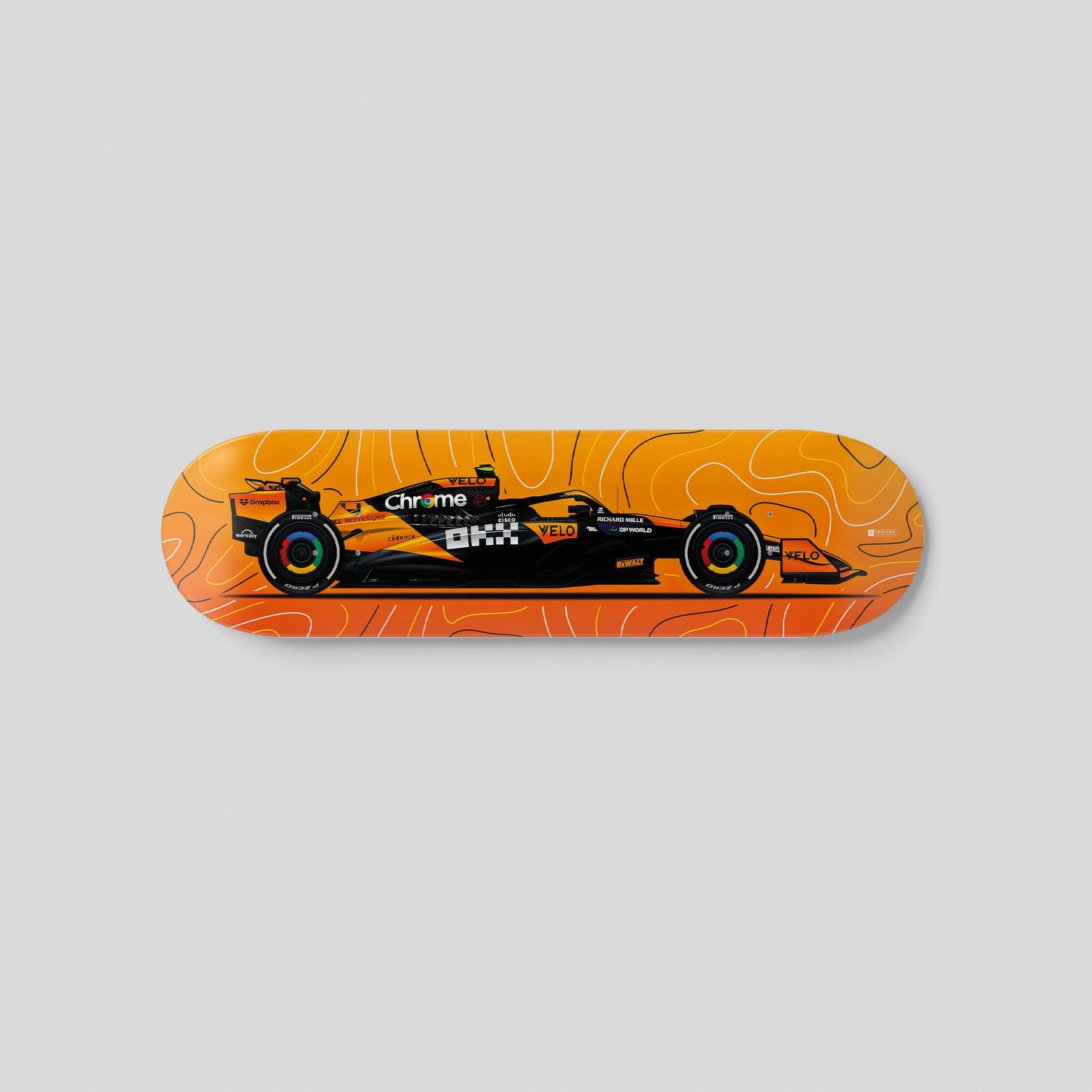 Lando Norris MCL38 skateboard deck