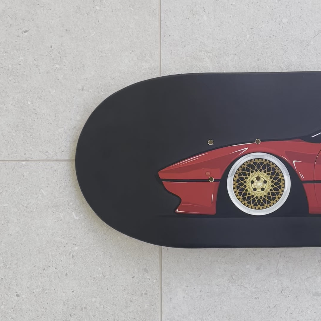 Decorative skateboard wall art - FERRARI 308