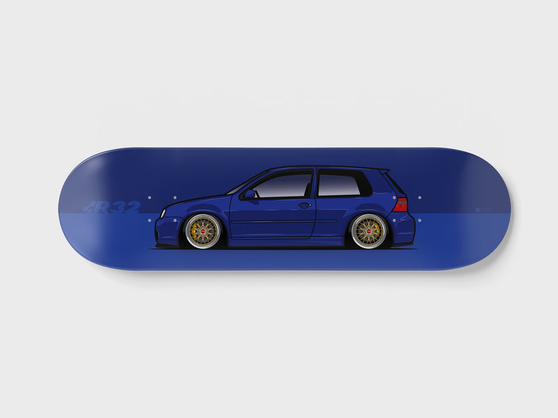 Decorative skateboard wall art - VW GOLF MK4 R32 – DECKORATE