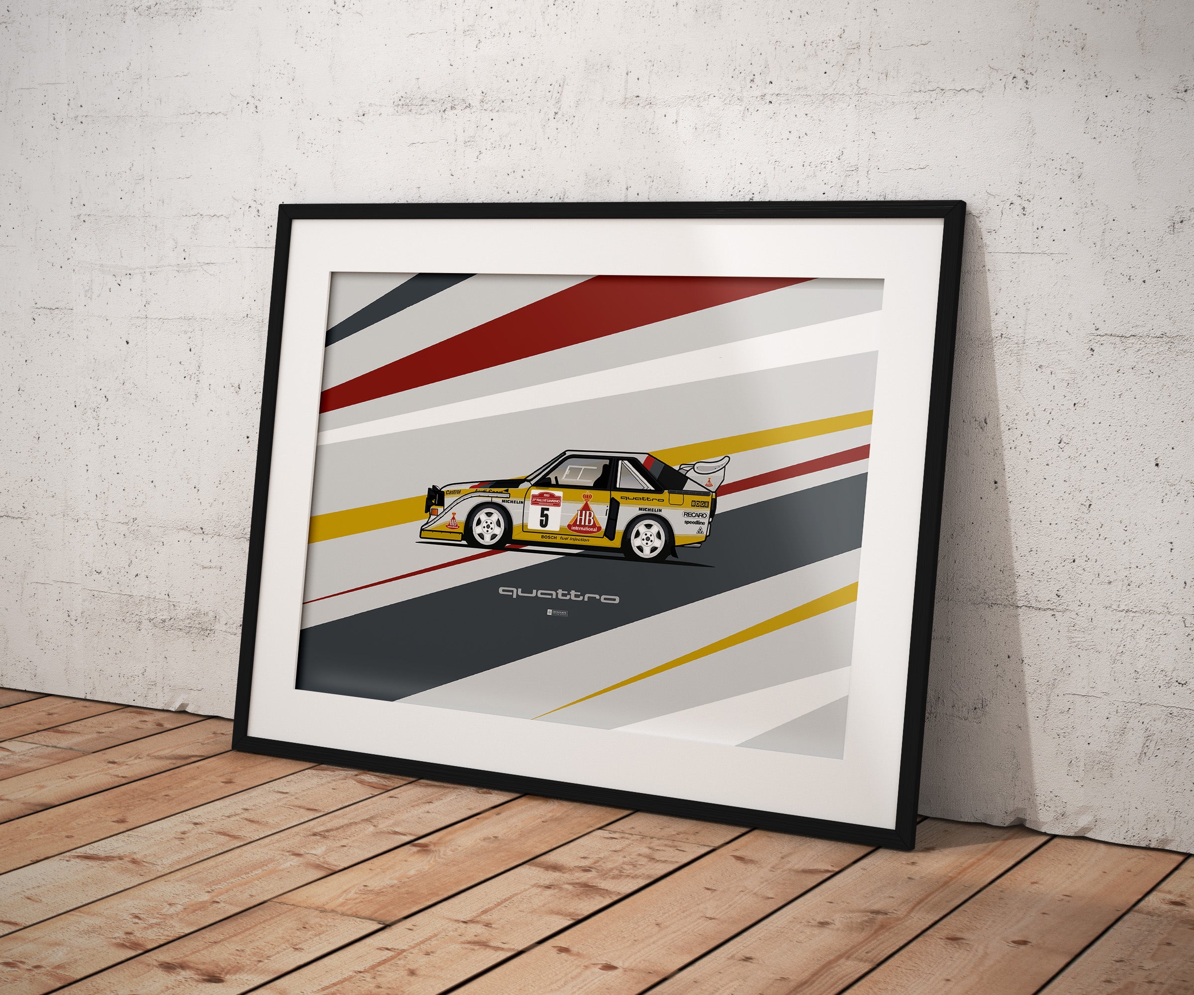 AUDI QUATTRO RALLY CAR PRINT