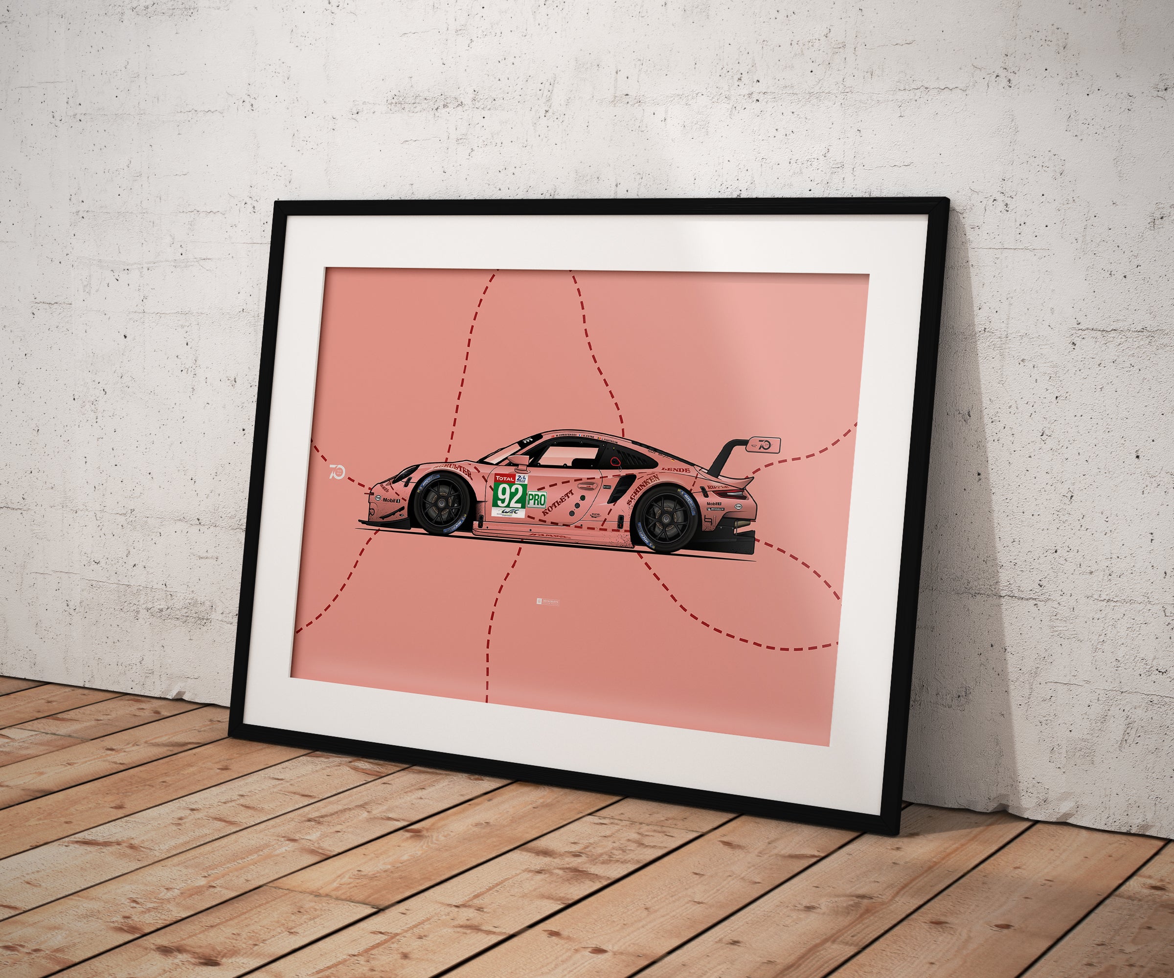 PORSCHE 911 RSR PINK PIG PRINT