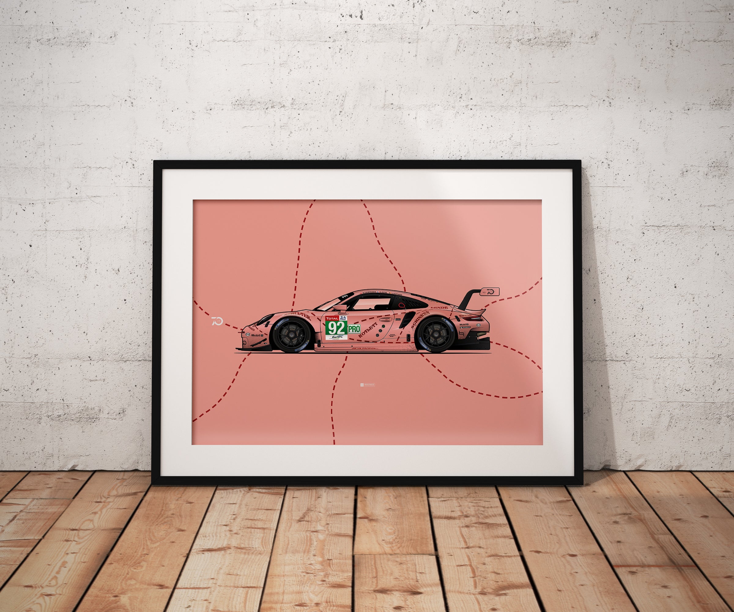 PORSCHE 911 RSR PINK PIG PRINT