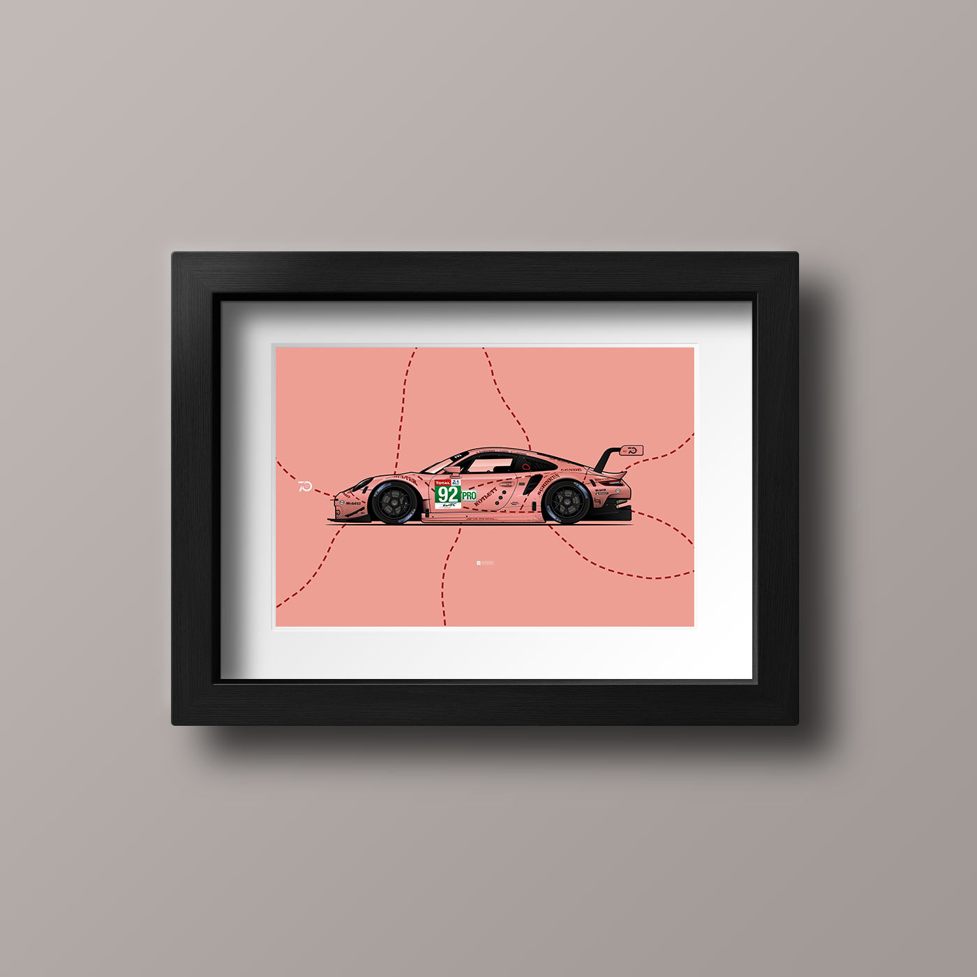 PORSCHE 911 RSR PINK PIG PRINT