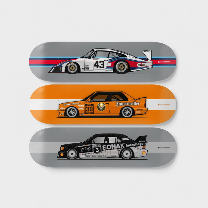Retro Racer 3-Pack Skateboard Wall Art | Deckorate